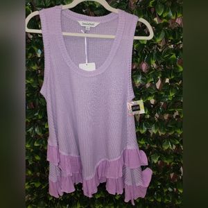 Lavendar tank with ruffles